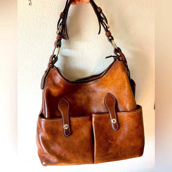 Dooney & Bourke Natural Brown Florentine. Gorgeous Vacchetta Leather. - Picture 1 of 7